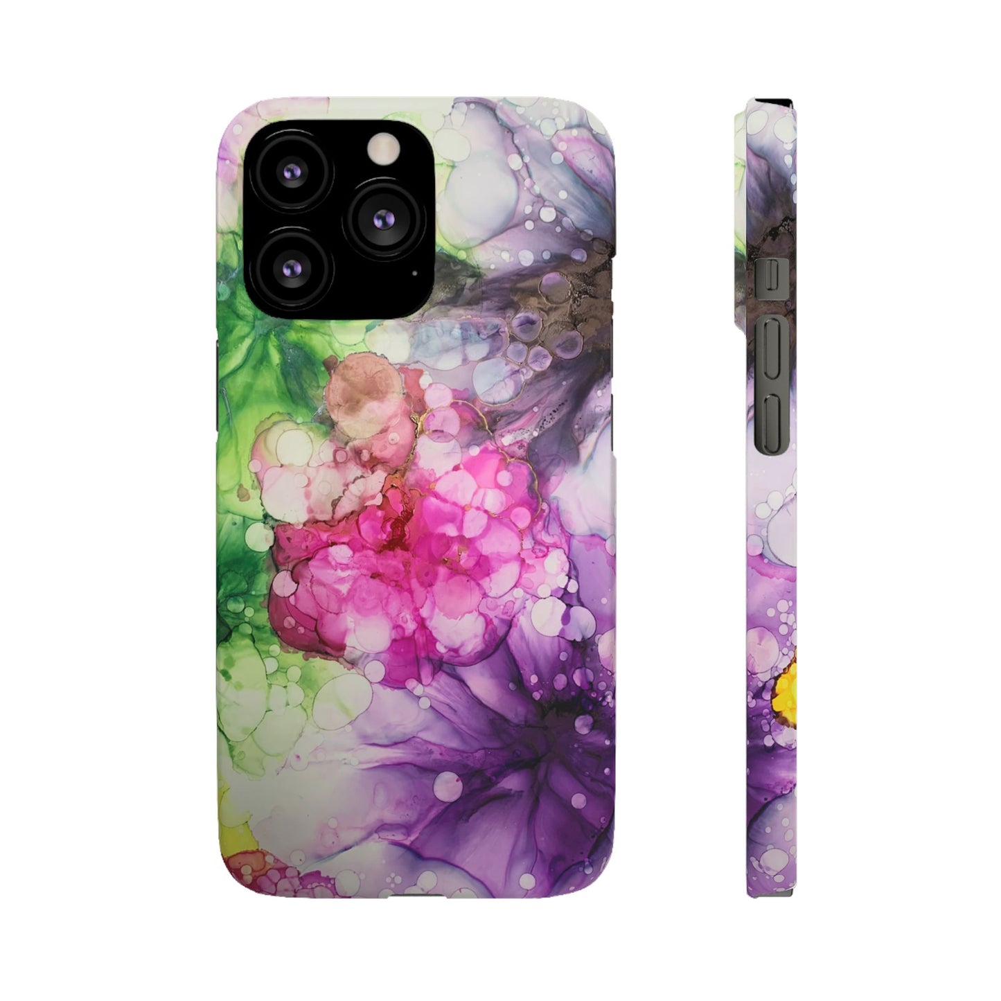 Floral Alcohol Ink Snap Case, Colourful Phone Cover, Vibrant Floral Art image 14