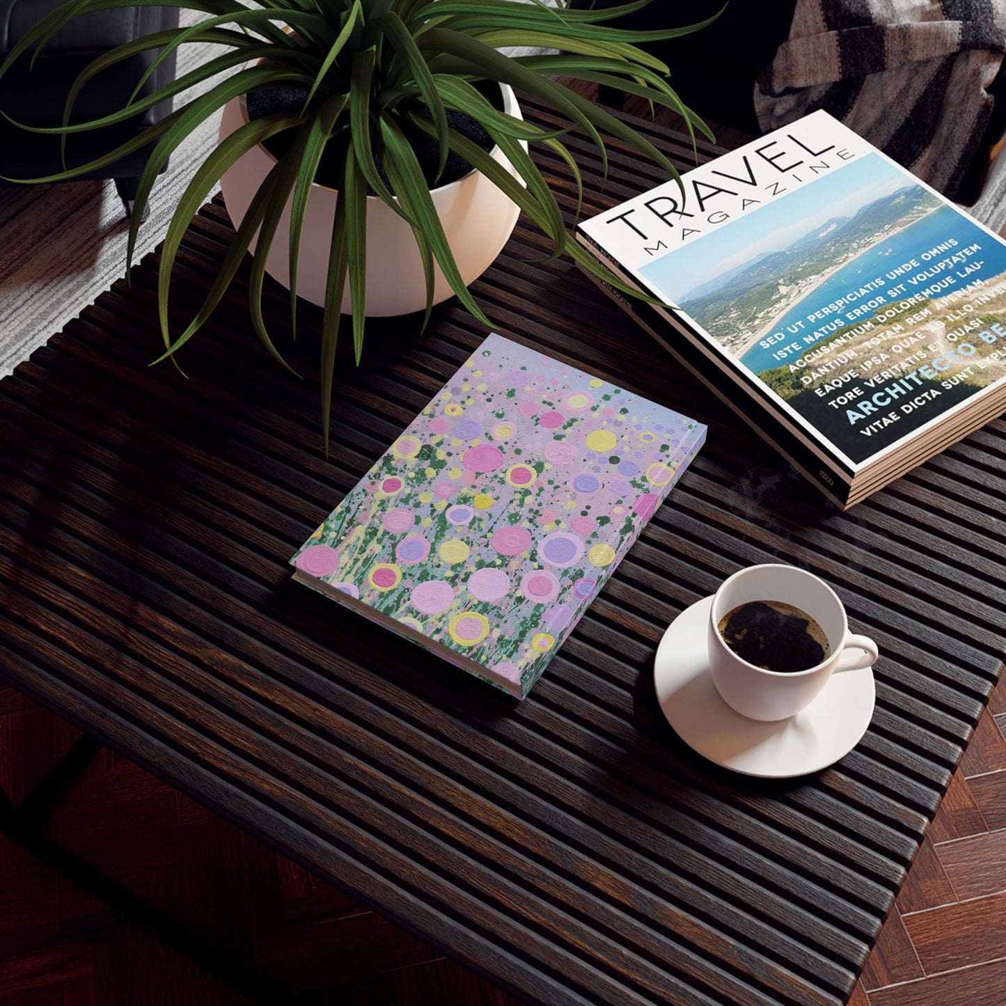 Abstract Floral Hard Backed Journal, Artist Designed Notebook, Writing, Diary image 7