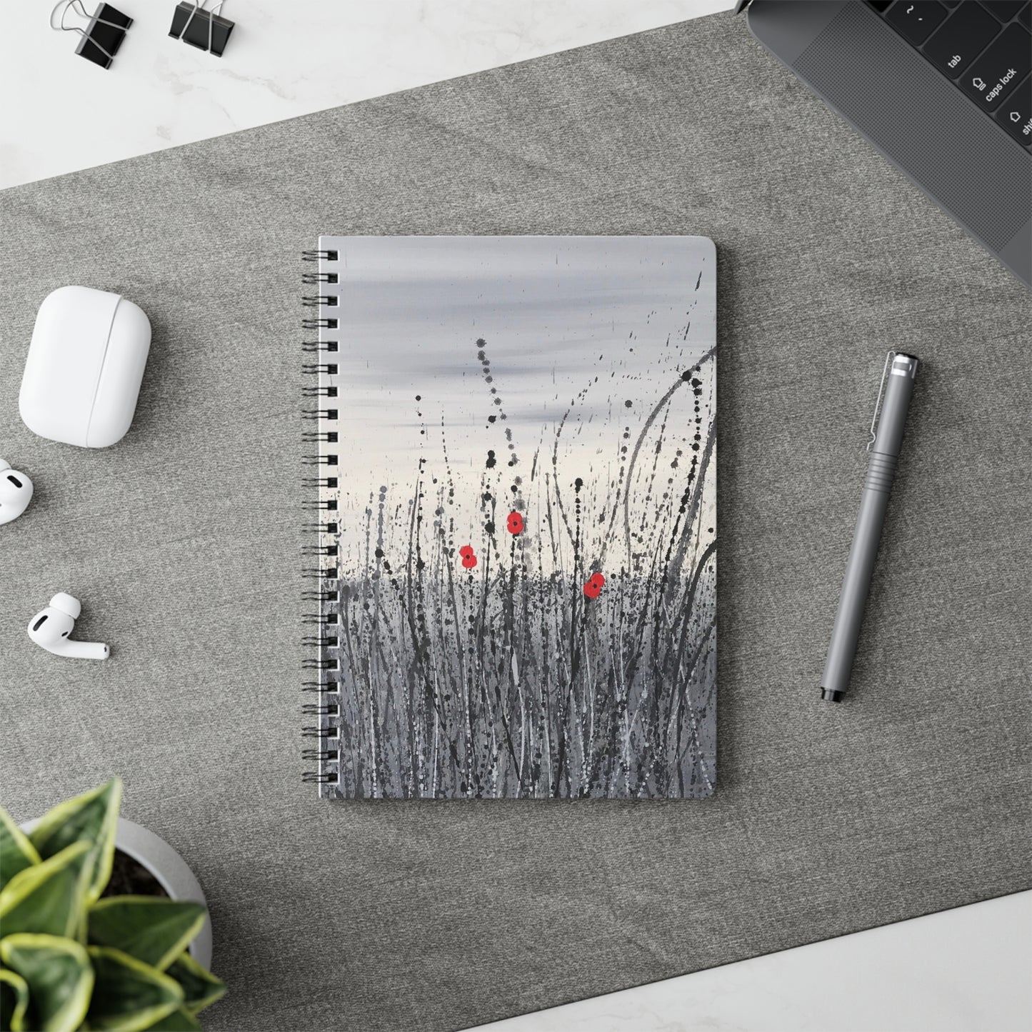 Poppy Design Wirebound Notebook, Sketchbook, Journal for Students,  Diary