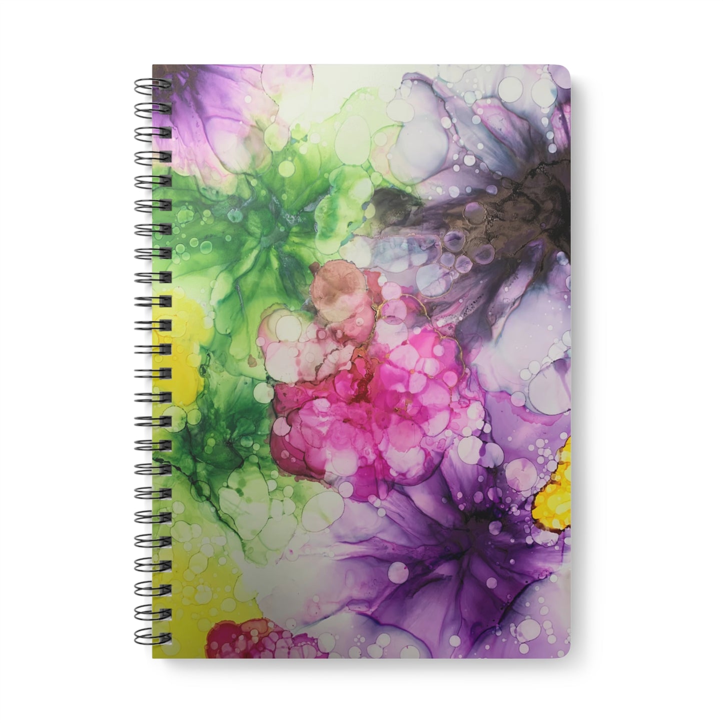 Vibrant Floral Wirebound Notebook, Sketchbook, Journal for Students,  Diary