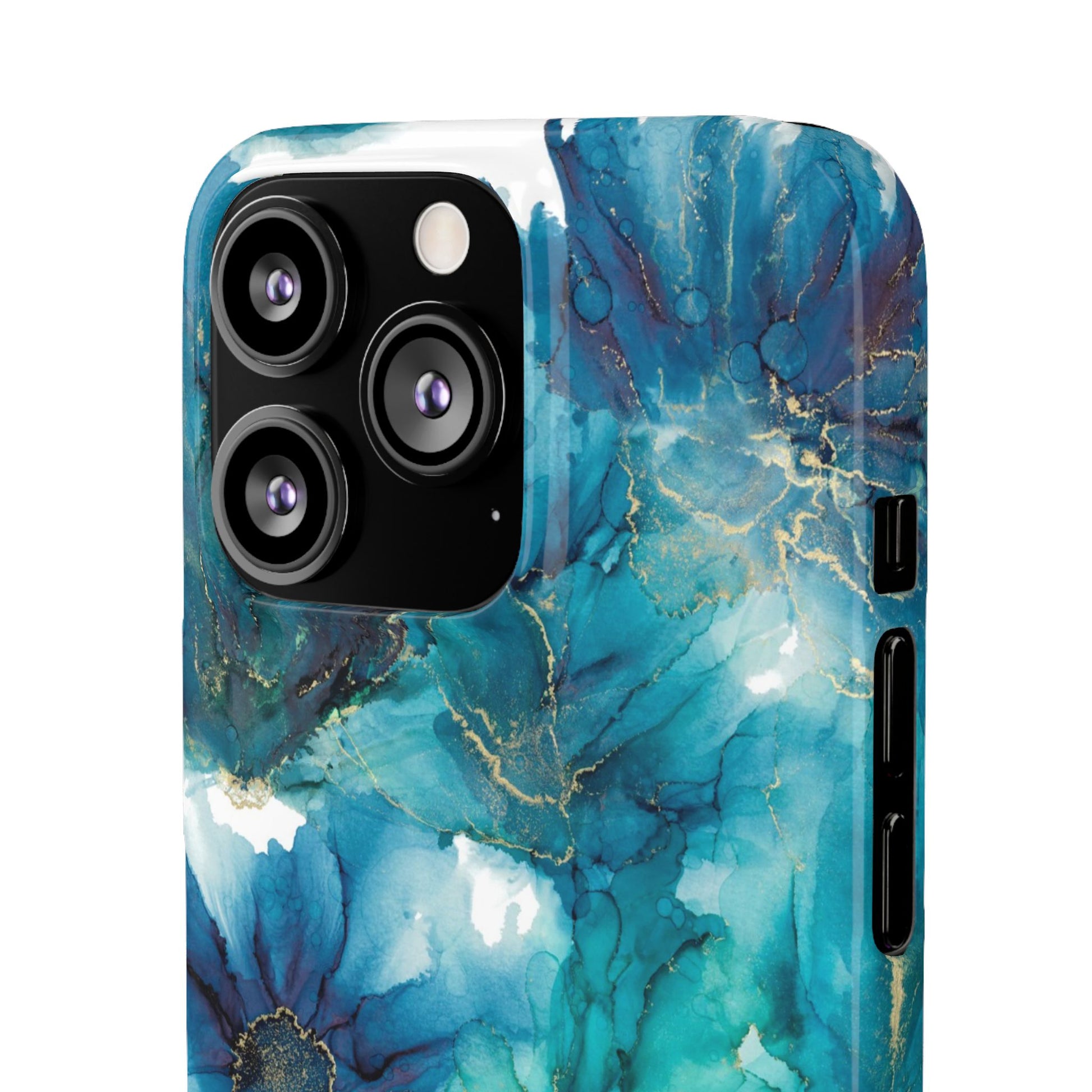 Teal Floral  Snap Case, Colourful Phone Cover, Vibrant Floral Art image 10