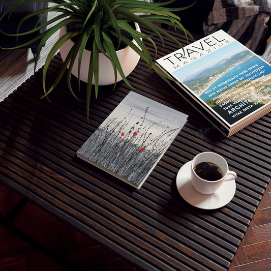 Poppy Hard Backed Journal, Artist Designed Notebook, Writing, Diary image 0