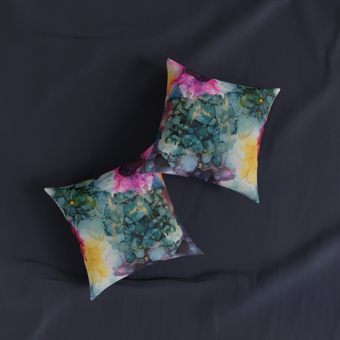 Floral Abstract Square Pillow, Home Decor Cushion, Bedroom, Sofa, Garden Room image 2