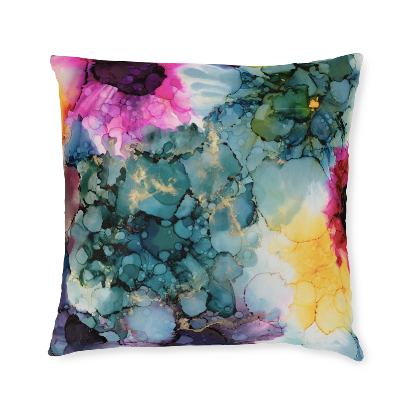 Floral Abstract Square Pillow, Home Decor Cushion, Bedroom, Sofa, Garden Room