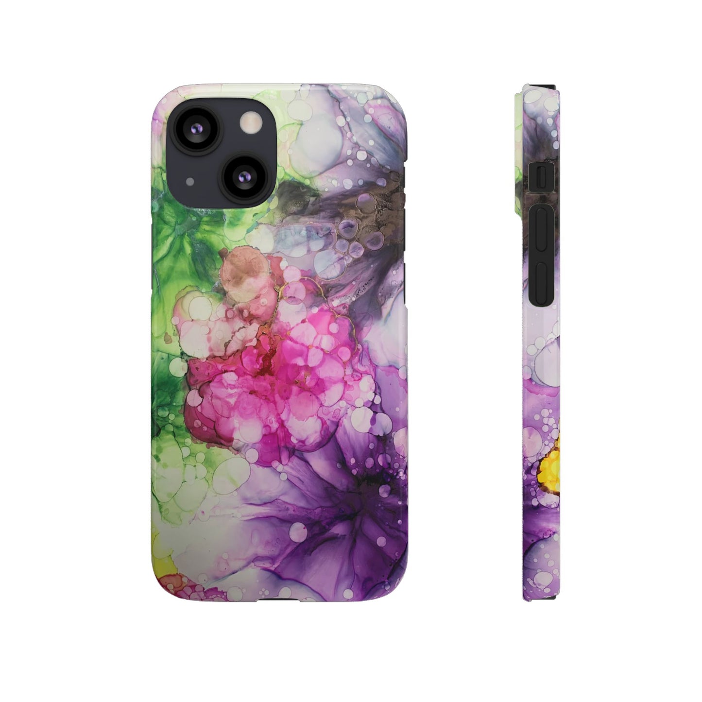 Floral Alcohol Ink Snap Case, Colourful Phone Cover, Vibrant Floral Art image 8
