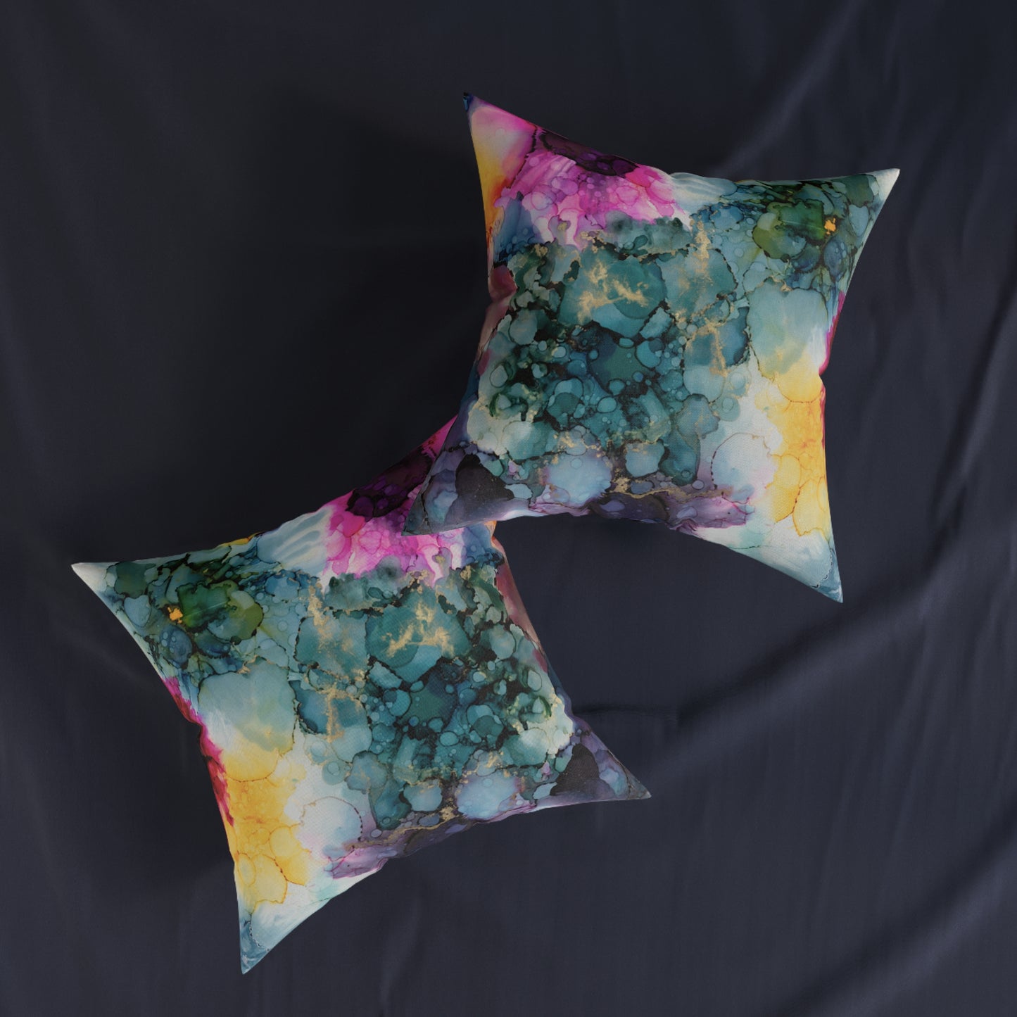 Floral Abstract Square Pillow, Home Decor Cushion, Bedroom, Sofa, Garden Room