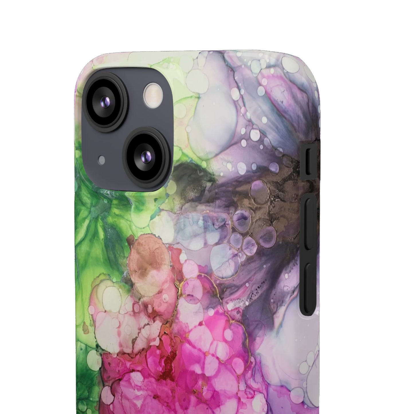 Floral Alcohol Ink Snap Case, Colourful Phone Cover, Vibrant Floral Art image 9