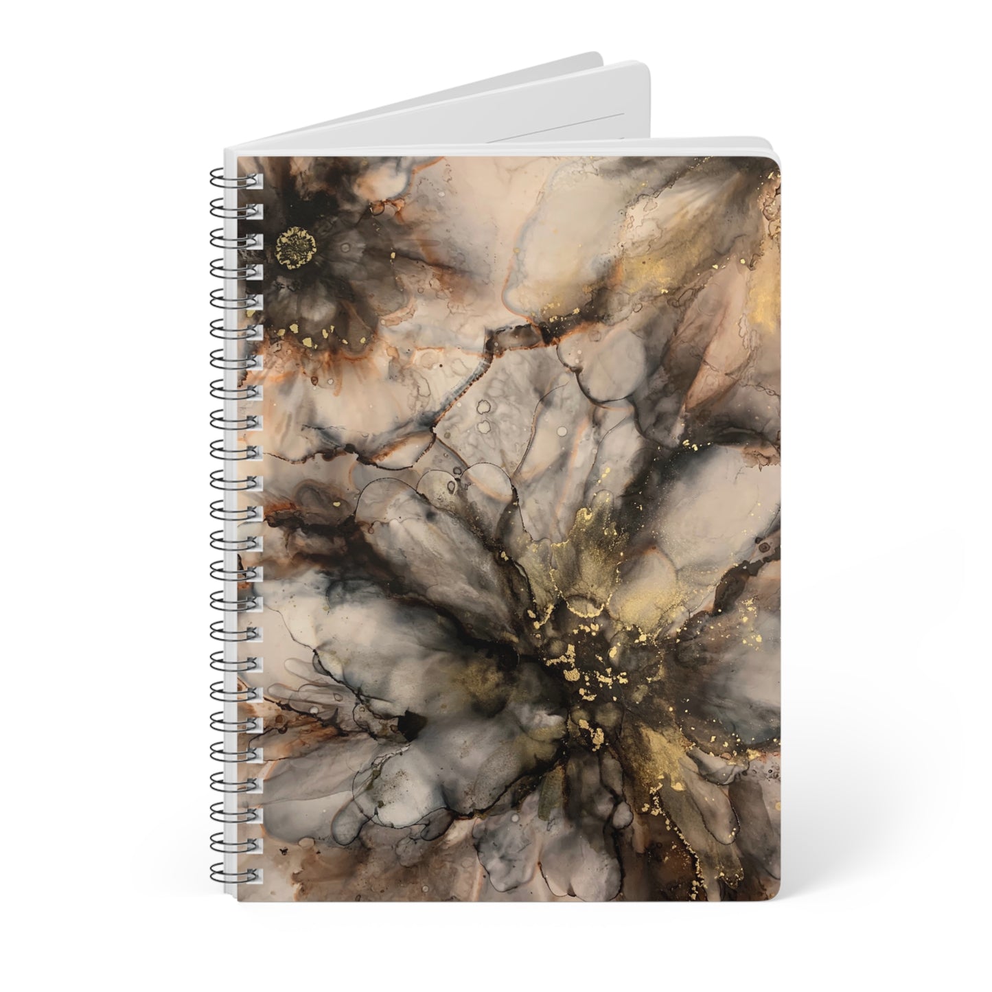 Alcohol Ink Design Wirebound Notebook, Sketchbook, Journal for Students,  Diary