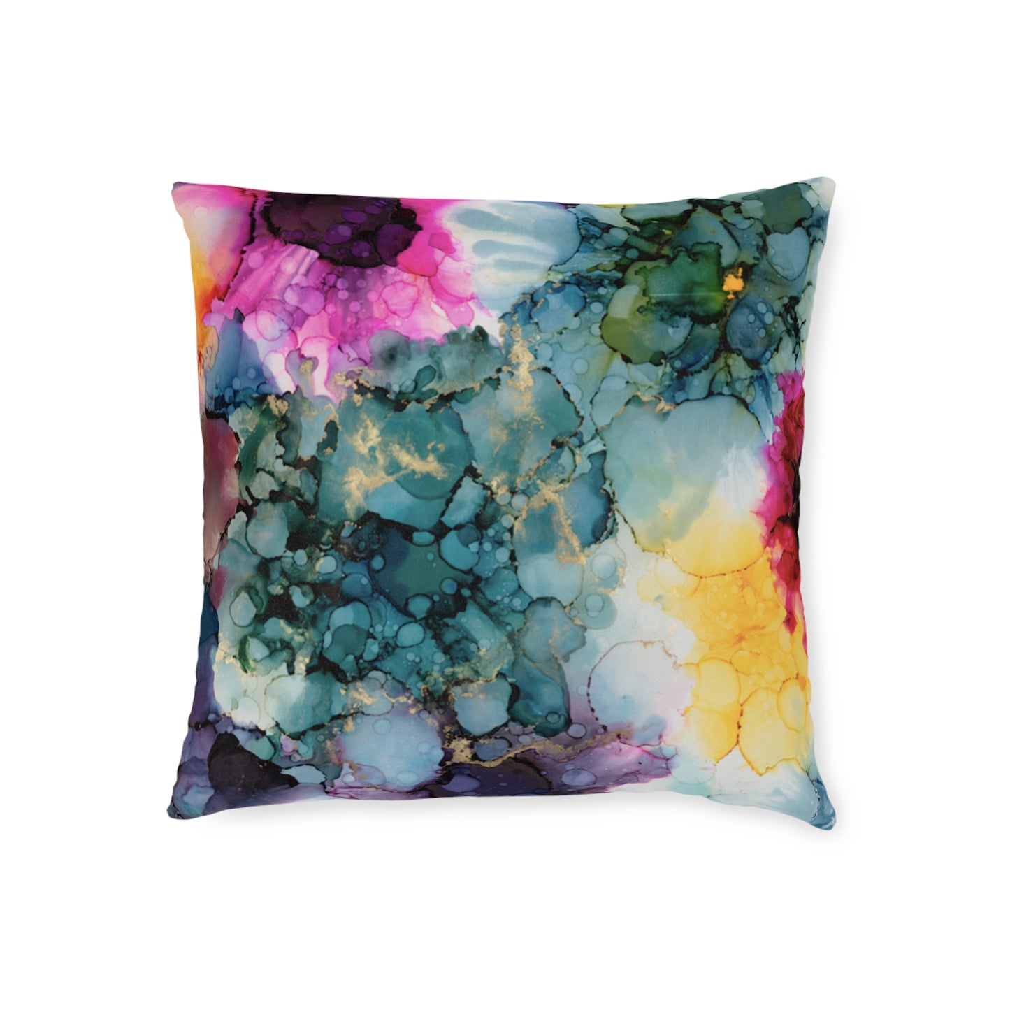 Floral Abstract Square Pillow, Home Decor Cushion, Bedroom, Sofa, Garden Room