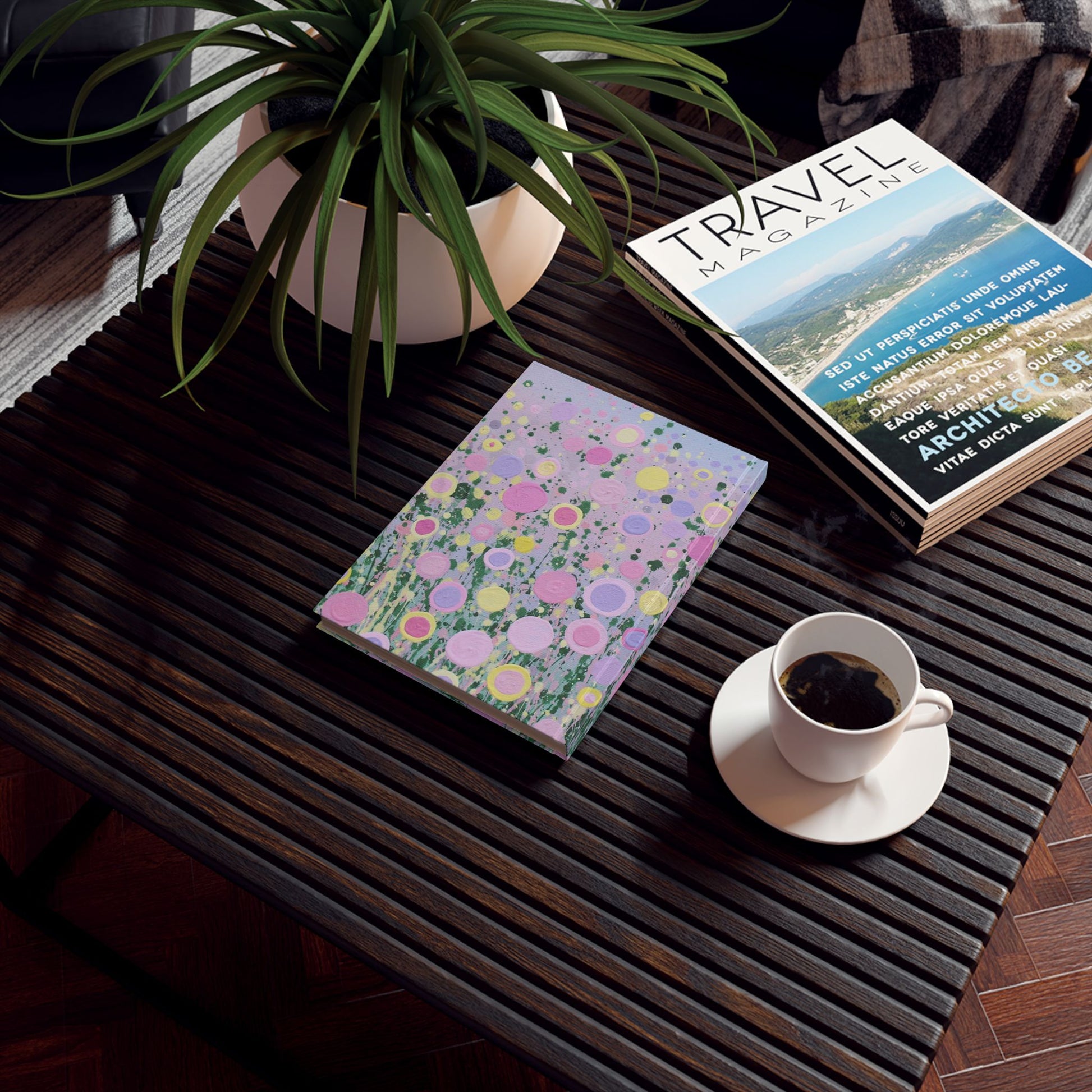 Abstract Floral Hard Backed Journal, Artist Designed Notebook, Writing, Diary image 7