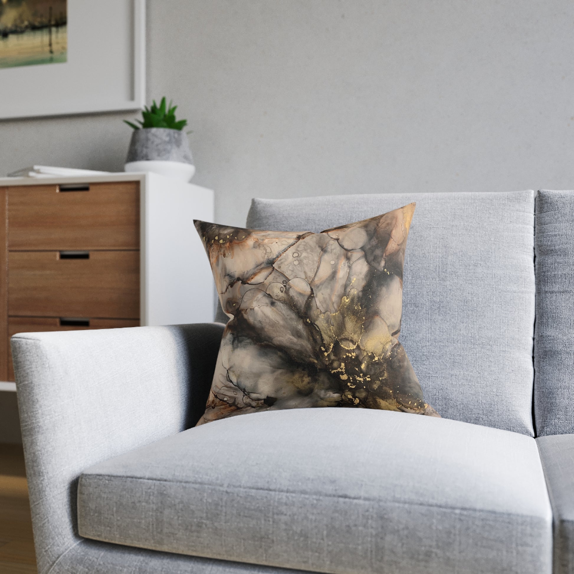 Latte Square Pillow, Home Decor Cushion, Bedroom, Sofa, Garden Room image 7