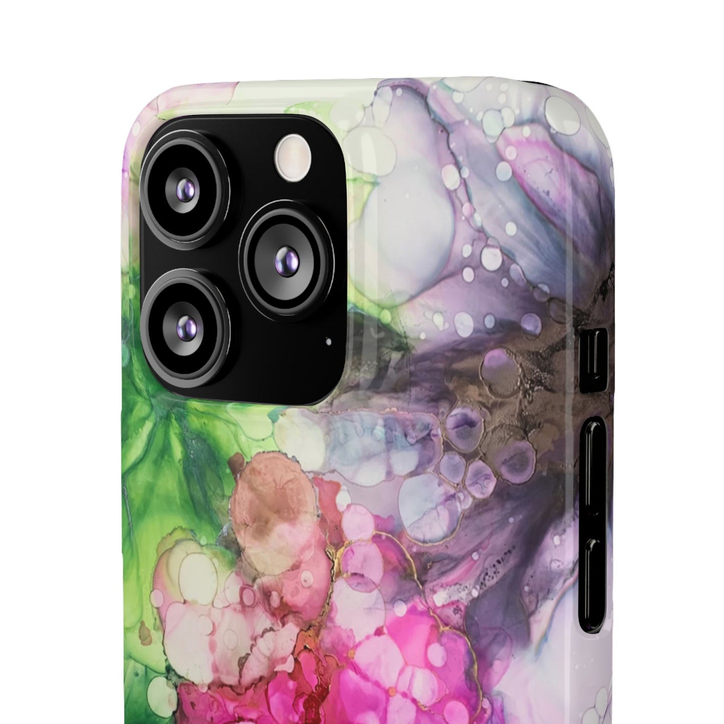 Floral Alcohol Ink Snap Case, Colourful Phone Cover, Vibrant Floral Art image 13