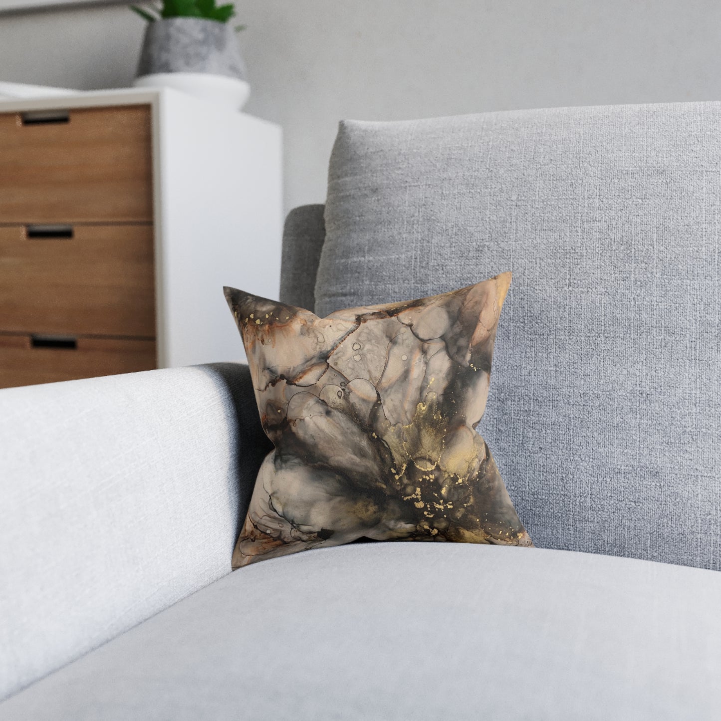 Latte Square Pillow, Home Decor Cushion, Bedroom, Sofa, Garden Room image 3