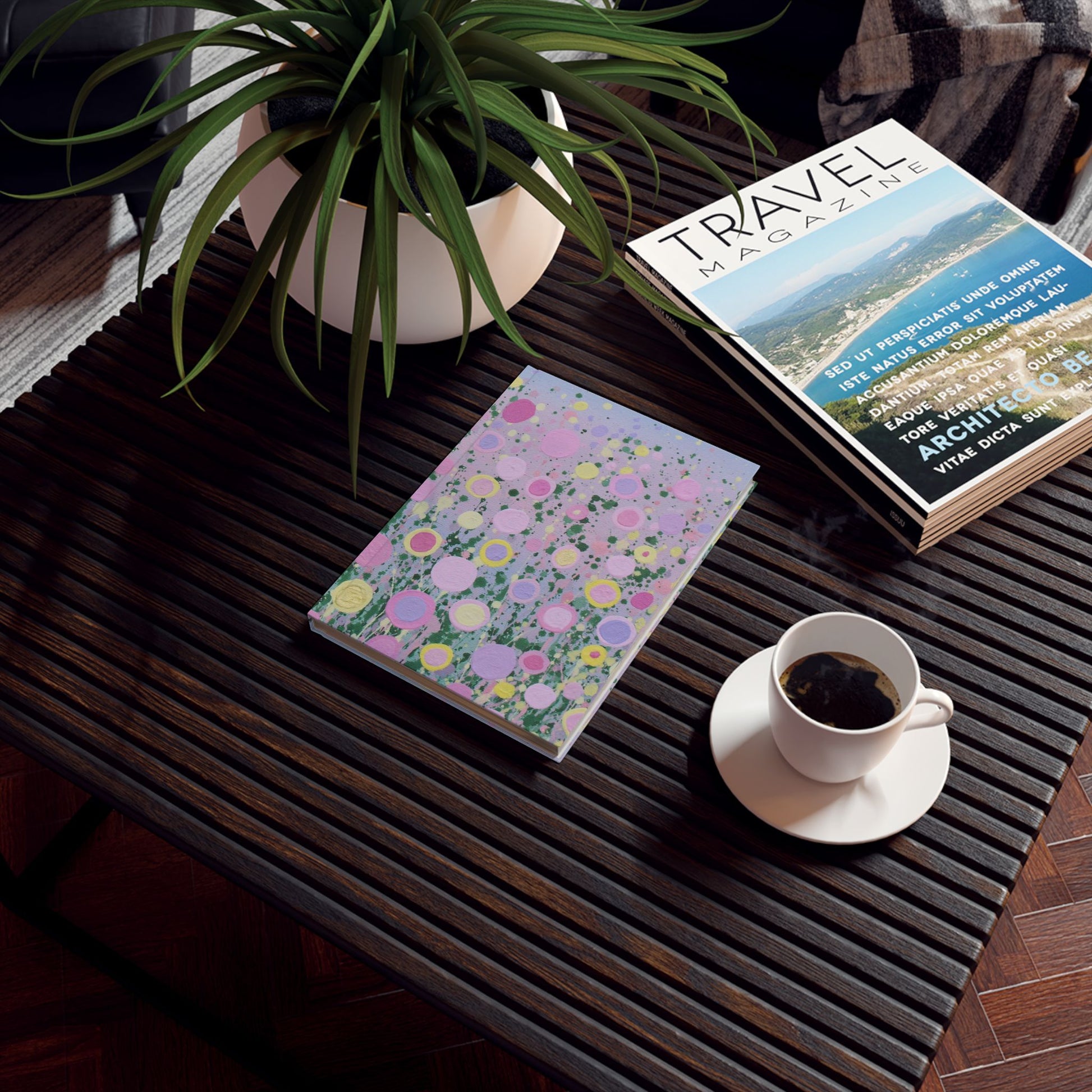 Abstract Floral Hard Backed Journal, Artist Designed Notebook, Writing, Diary image 6