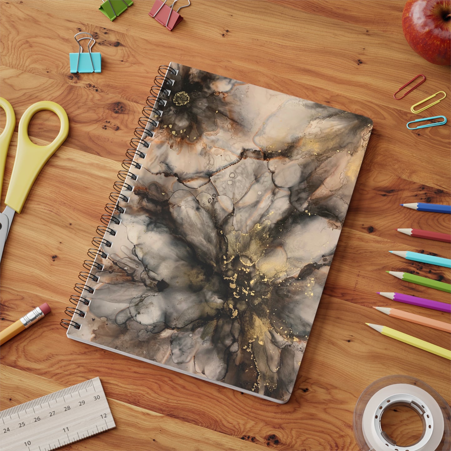 'Latte' Wirebound Notebook, Sketchbook, Journal for Students,  Diary image 4