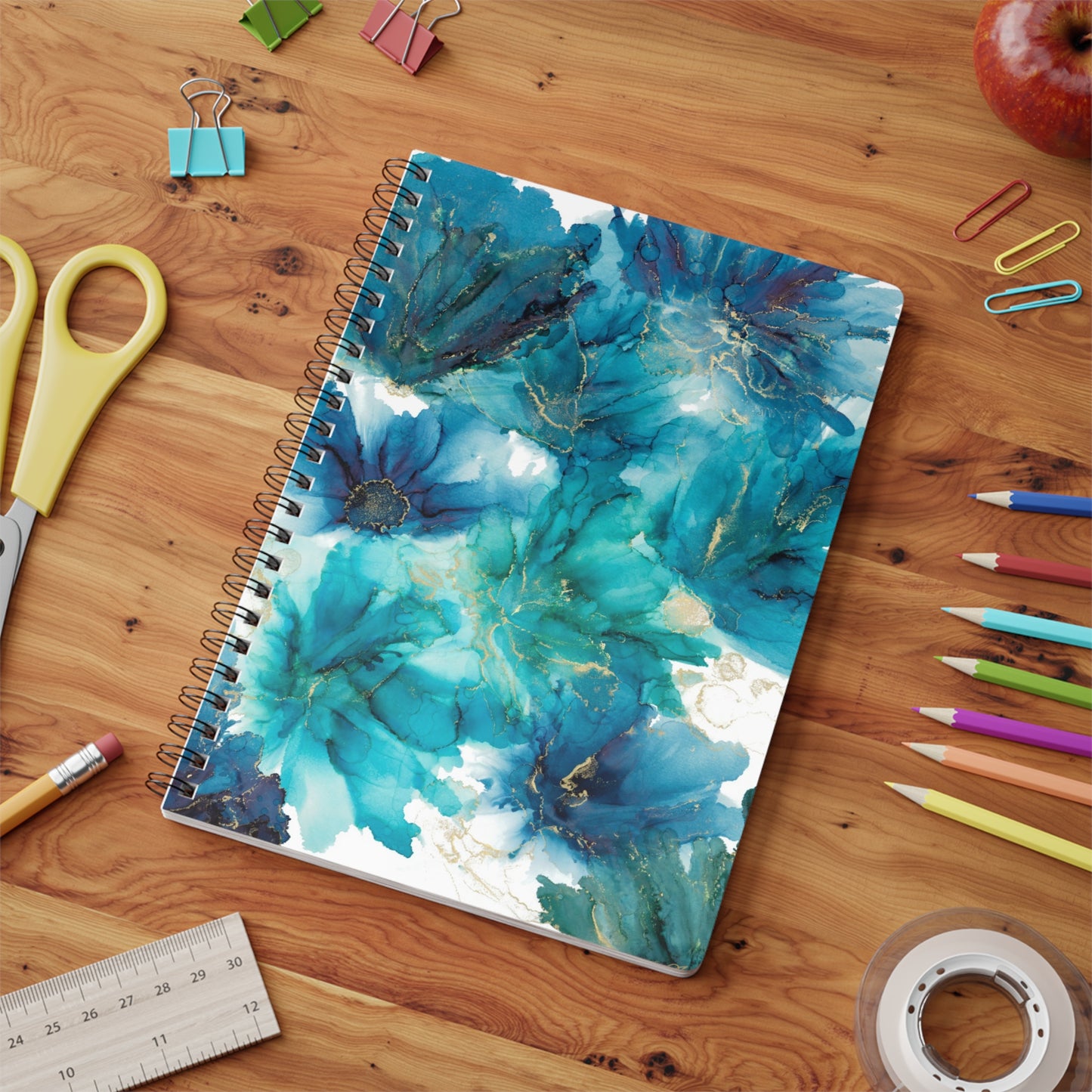 Floral Wirebound Notebook, Sketchbook, Journal for Students,  Diary image 4