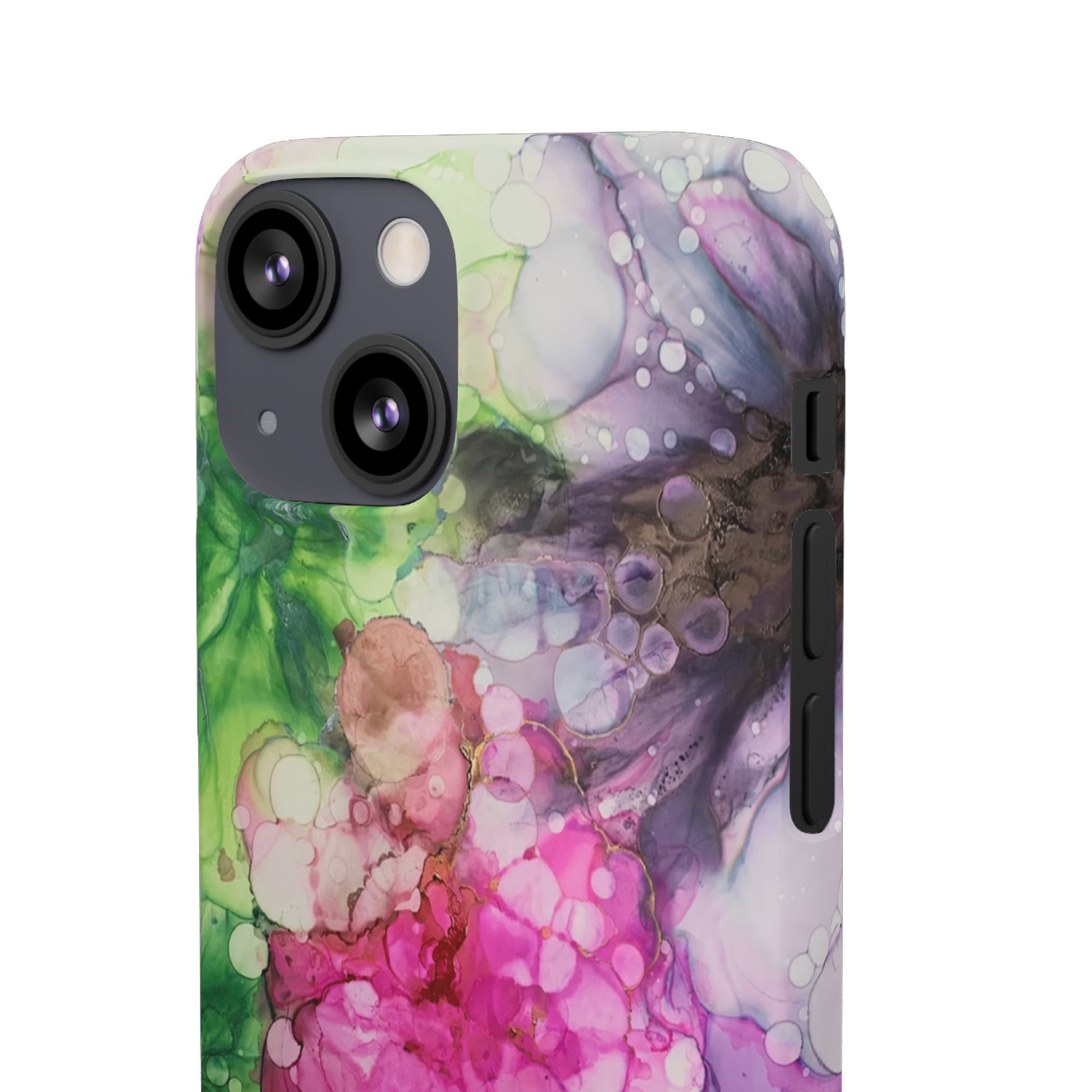 Floral Alcohol Ink Snap Case, Colourful Phone Cover, Vibrant Floral Art image 11