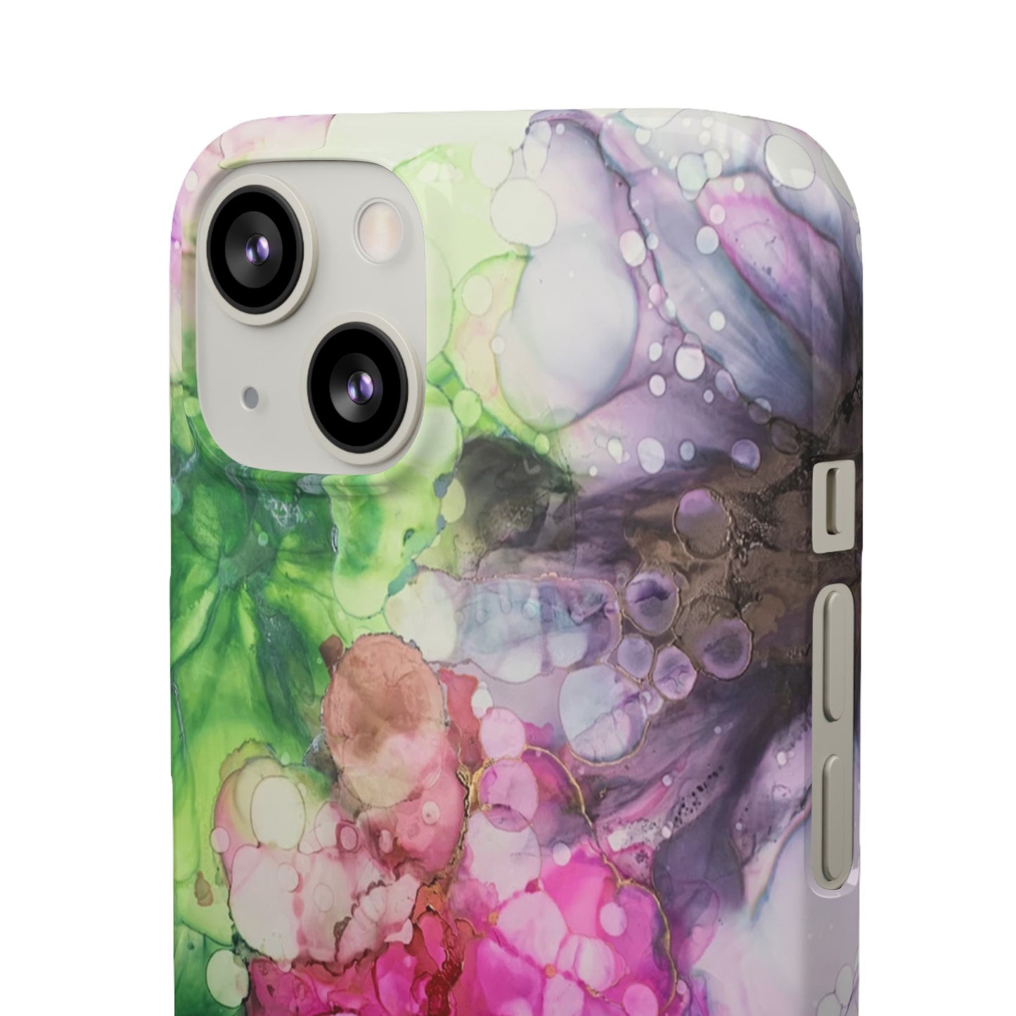 Floral Alcohol Ink Snap Case, Colourful Phone Cover, Vibrant Floral Art image 5