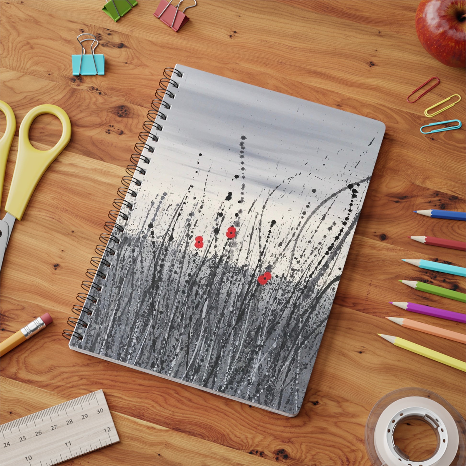 Poppy Design Wirebound Notebook, Sketchbook, Journal for Students,  Diary image 4
