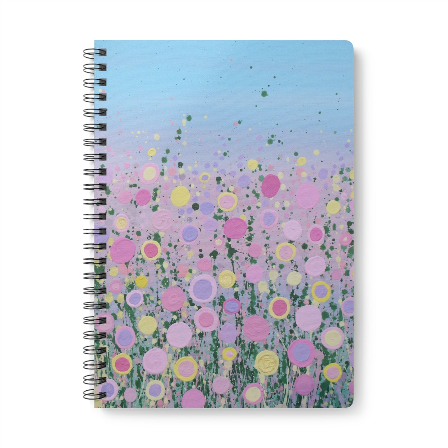 Abstract Floral Wirebound Notebook, Sketchbook, Journal for Students,  Diary image 0